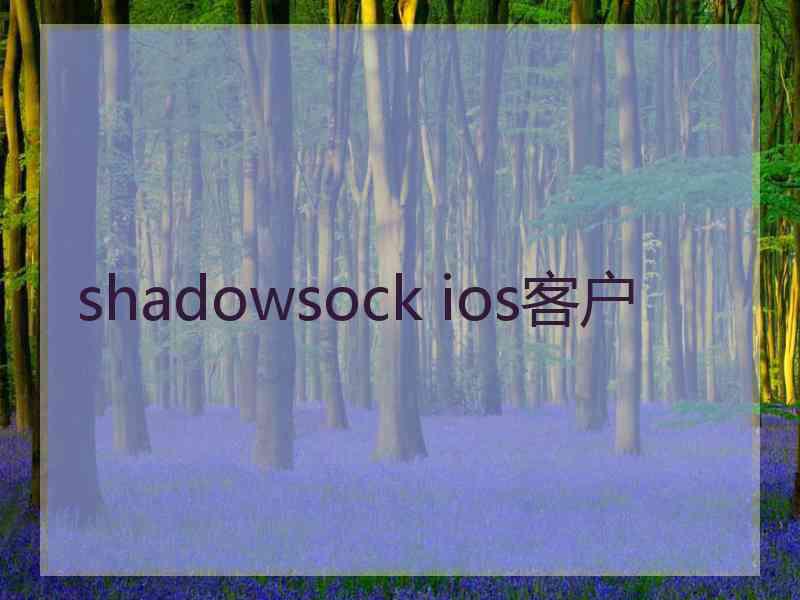 shadowsock ios客户