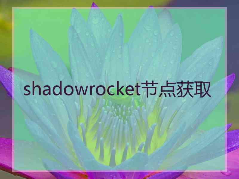 shadowrocket节点获取