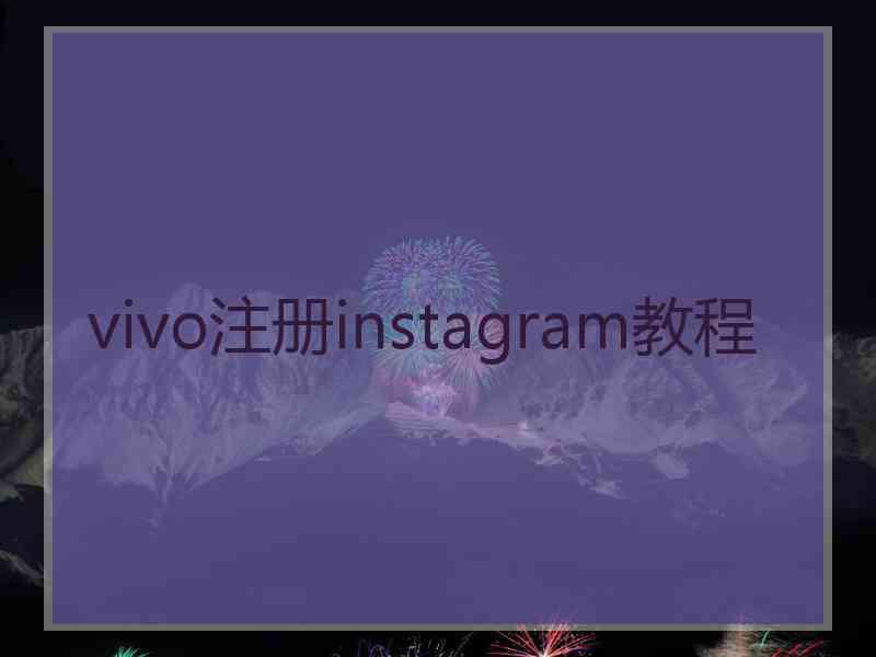 vivo注册instagram教程