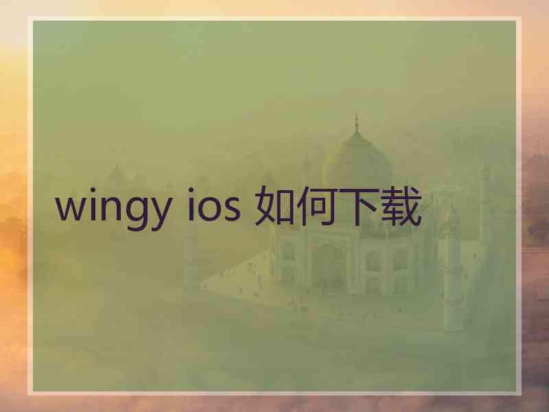 wingy ios 如何下载