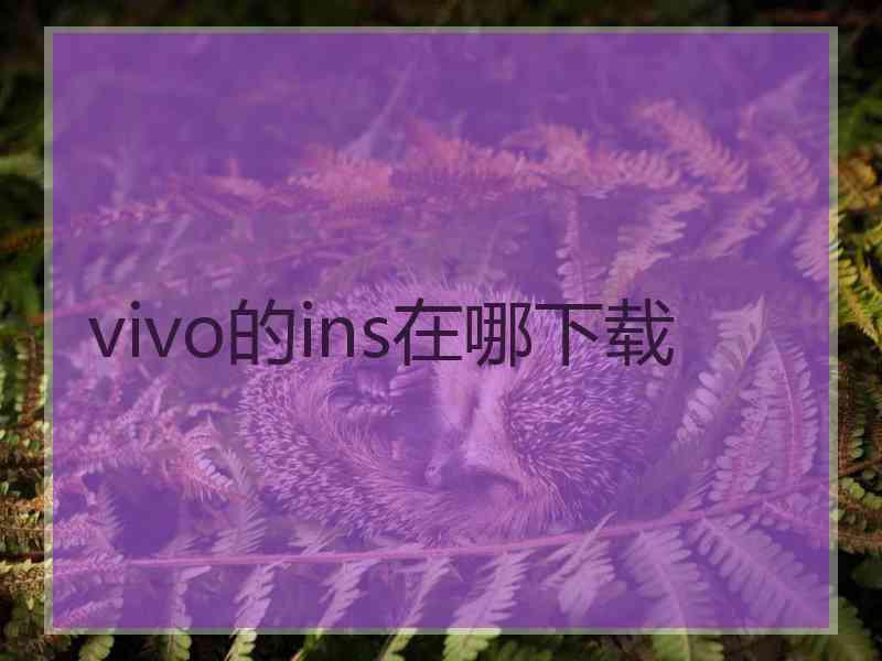 vivo的ins在哪下载