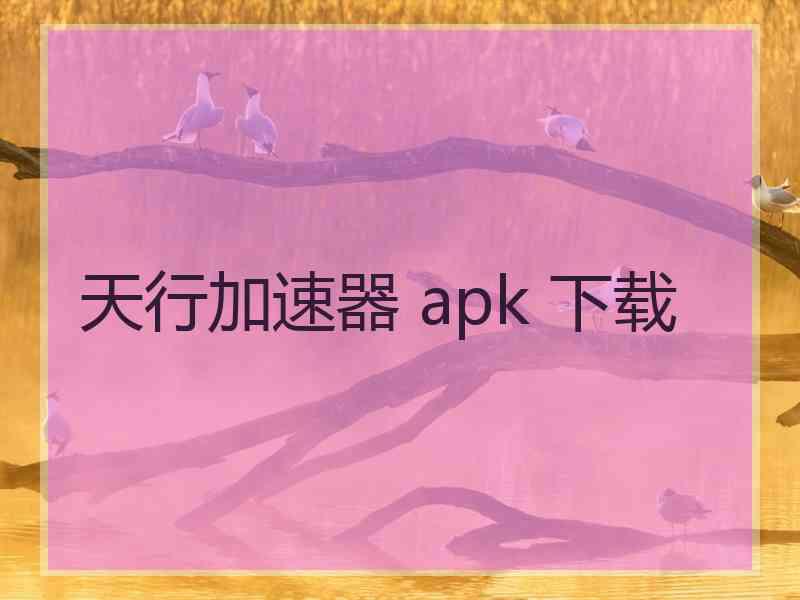 天行加速器 apk 下载